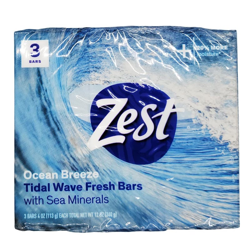 Zest Bar Soap 3 ct, ocean breeze, 12 Ounce - Image 3